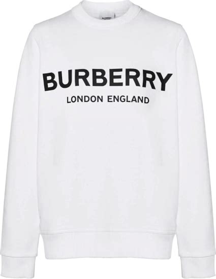 white burberry sweatshirt with brooch|burberry hoodie saks.